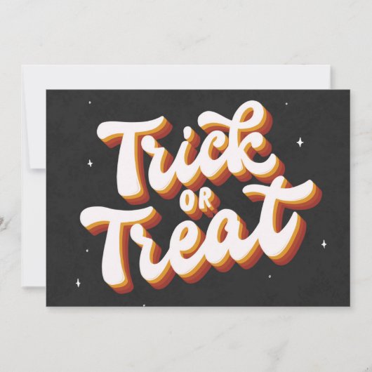 Carte Retro Trick or Treat (Devant)