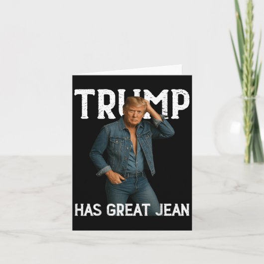 Carte Retro Trump a de grands Jeans mème (Devant)