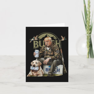 Carte Retro Trump Chasse Au Cerf Drôle Boire De La Bière