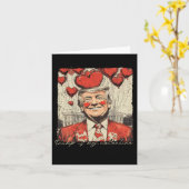Carte Retro Trump est mon Valentin Trump Saint-Valentin (Fleur jaune)