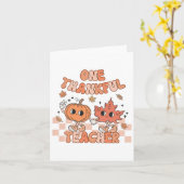 Carte Rétro Un Professeur Reconnaissant Citrouille Et Fe (Fleur jaune)