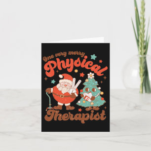 Carte Rétro Un Très Joyeux Thérapeute Physique Père Noël