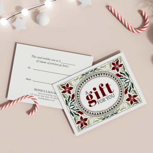 CARTE RETRO VACANCES VERT FLEURS BROWN FRAME NOËL