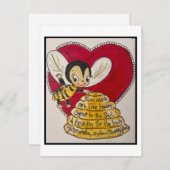 Carte Retro Valentine (Devant / Derrière)
