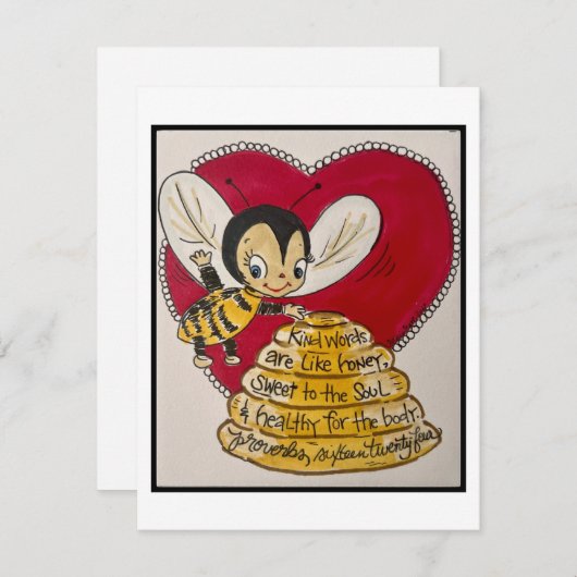 Carte Retro Valentine (Devant / Derrière)