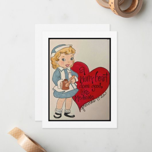 Carte Retro Valentine (Devant/Arrière en situation)