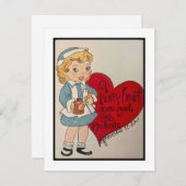Carte Retro Valentine (Devant / Derrière)