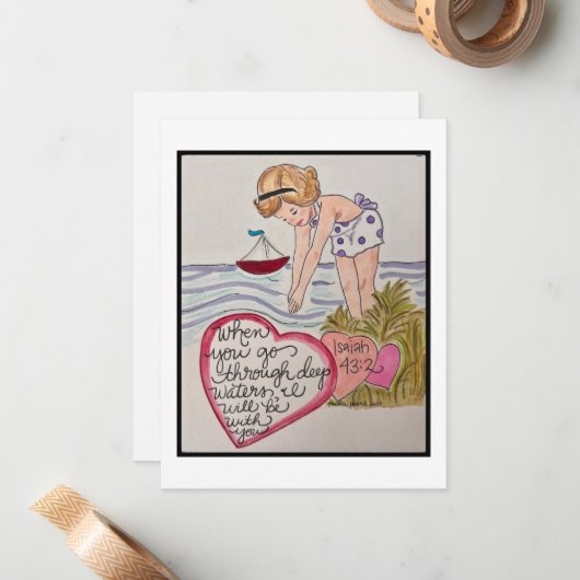 Carte Retro Valentine (Devant/Arrière en situation)