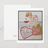 Carte Retro Valentine (Devant / Derrière)