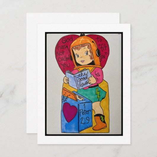 Carte Retro Valentine (Devant / Derrière)