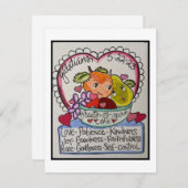 Carte Retro Valentine (Devant / Derrière)