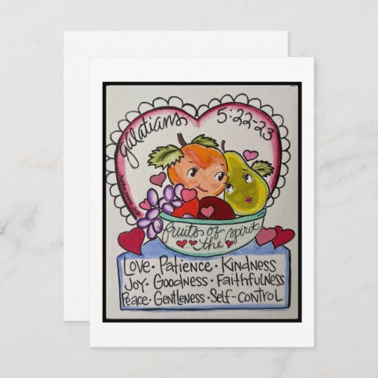 Carte Retro Valentine (Devant / Derrière)