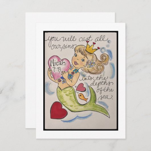 Carte Retro Valentine (Devant / Derrière)
