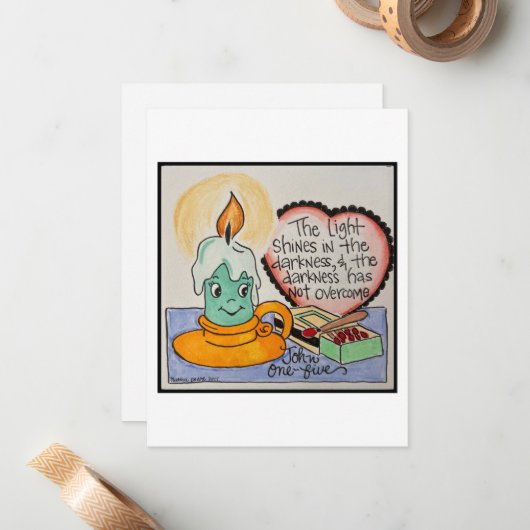 Carte Retro Valentine (Devant/Arrière en situation)