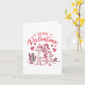 Carte Retro Valentine Western Valentine Vêtements Howdy  (Fleur jaune)