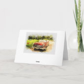 Carte Rétro vieille salutation classique vintage (Dos)