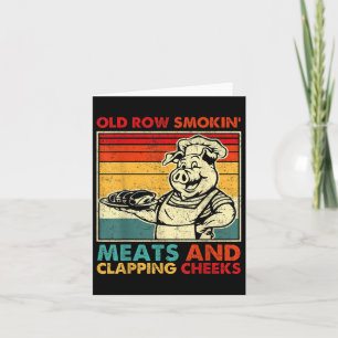Carte Retro Vieux Fumeurs De Rangée Viandes Et Clapping