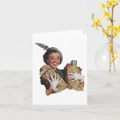 Carte Rétro Vintage (Fleur jaune)