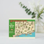 Carte Rétro Vintage du Connecticut (Debout devant)