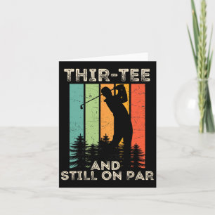 Carte Retro Vintage Funny Golfer Cadeaux - 30e anniversa