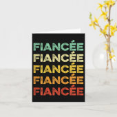 Carte Retro Vintage future fiancée Fiançailles Bach (Fleur jaune)