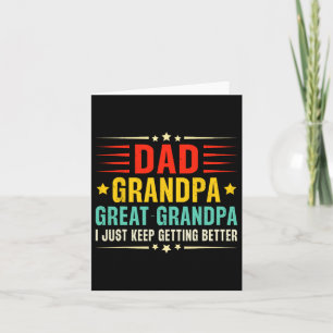 Carte Retro Vintage Papa grand-père grand-père Cool Faun