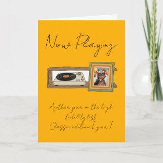 Carte Retro Vinyl Record Player Photo Personalized