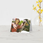 Carte Rétro voyage d'invitation de Merci de visite de (Fleur jaune)