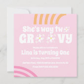 Carte Retro Way Deux Super Daisy Flower Anniversaire (Devant)