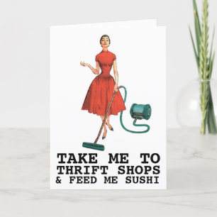 Carte RETRO WIFI THRIFT SHOPS & SUSHI FUNNY Cards