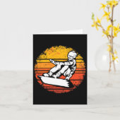 Carte Retro Winter Sport Snowboard Snowboard Snowboard S (Fleur jaune)