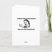 Carte RETRO WOMAN THRIFT SHOPPING & TACOS FUNNY Cards (Dos)