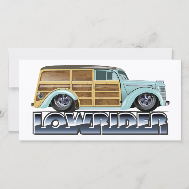 Carte Rétro Woody Lowrider (Devant)