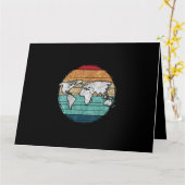 Carte Retro World (Fleur jaune)