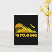 Carte Retro Wyoming Distressed Randonnée Tee (Fleur jaune)