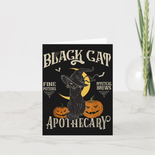 Carte Retro Y Halloween Costume Black Cat M Athecary (Devant)