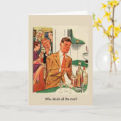 Carte Rétros amis - qui a bu de tout le rhum ? , (Fleur jaune)