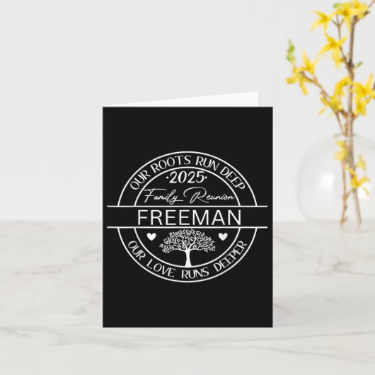 Carte Retrouvailles familiales Freeman Nos racines s'enf (Fleur jaune)