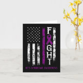 Carte Rett Syndrome Guerrier Us Drapeau Décerné Syndrome (Fleur jaune)