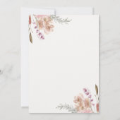 Carte Réunion de famille aquarelle boho magnifique (Dos)