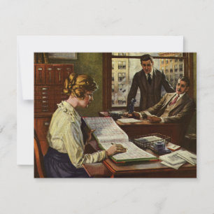 Carte Réunion vintage d'affaires, Bureau avec les cadres