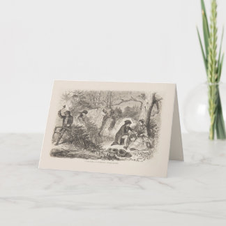 Carte Réunion vintage de Winslow Homer autour des Evergr