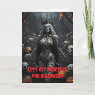 Carte Réunissons-nous pour Halloween.