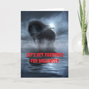 Carte Réunissons-nous pour Halloween.