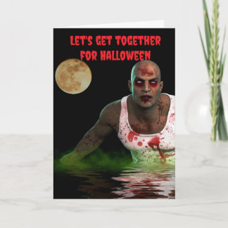 Carte Réunissons-nous pour Halloween.