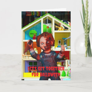 Carte Réunissons-nous pour Halloween.