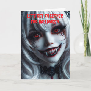 Carte Réunissons-nous pour Halloween.