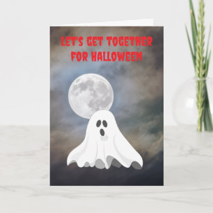 Carte Réunissons-nous pour Halloween.