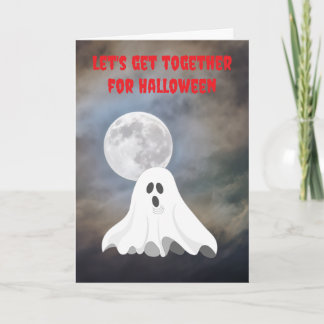 Carte Réunissons-nous pour Halloween.