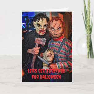 Carte Réunissons-nous pour Halloween.